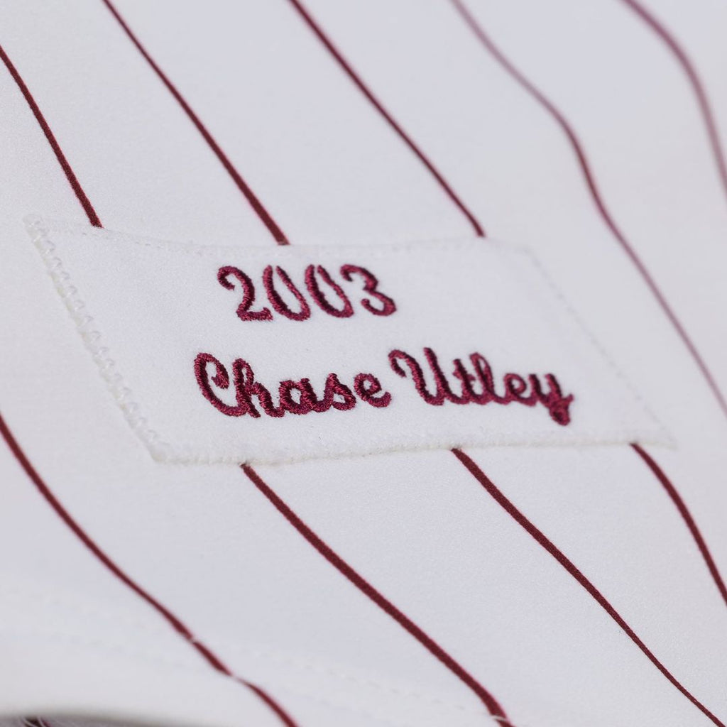 Philadelphia Phillies Mitchell & Ness Chase Utley 2003 Cooperstown Collection Authentic Baseball Jersey - White