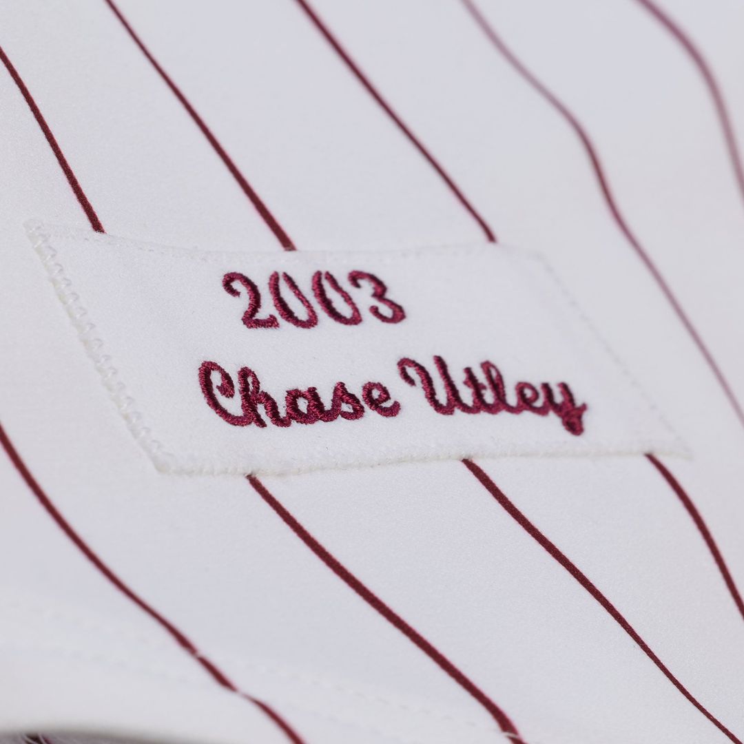 Philadelphia Phillies Mitchell & Ness Chase Utley 2003 Cooperstown Collection Authentic Baseball Jersey - White