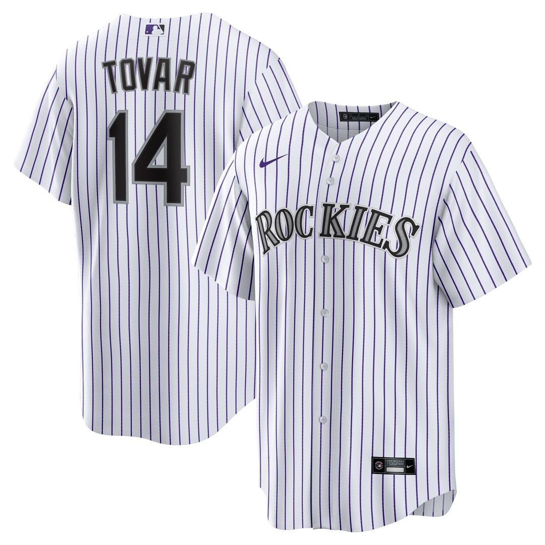 Colorado Rockies Nike Ezequiel Tovar Home Replica Baseball Jersey - White