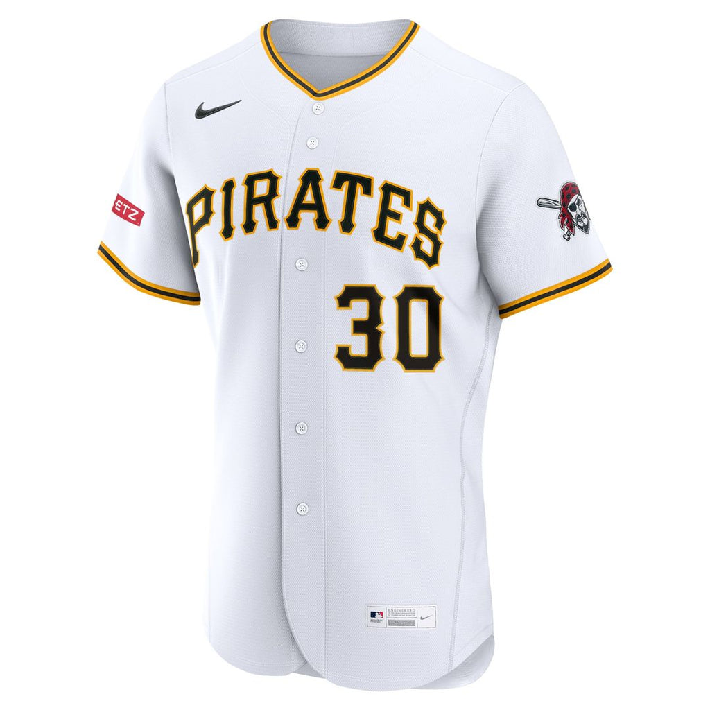 Pittsburgh Pirates Nike Paul Skenes Home Authentic Sponsor Patch Baseball Jersey - White