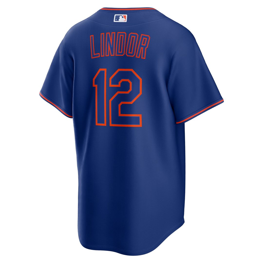 New York Mets Nike Francisco Lindor Road Replica Baseball Jersey - Gray