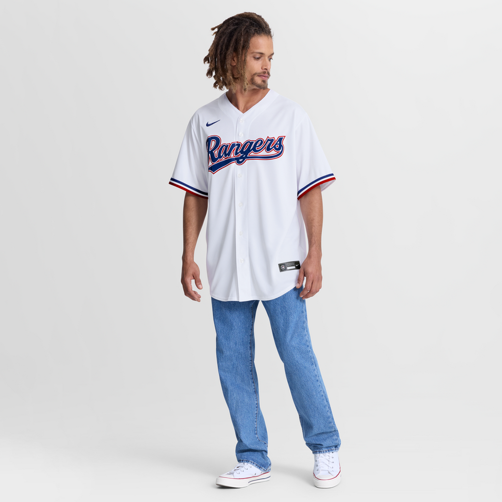 Texas Rangers Nike Jake Burger Home Replica Baseball Jersey - White