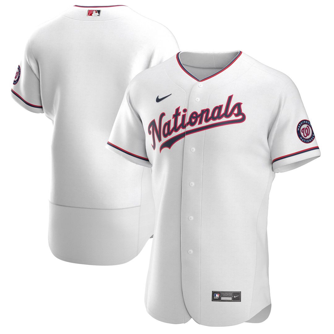 Washington Nationals Nike Alternate Authentic Team Baseball Jersey - White