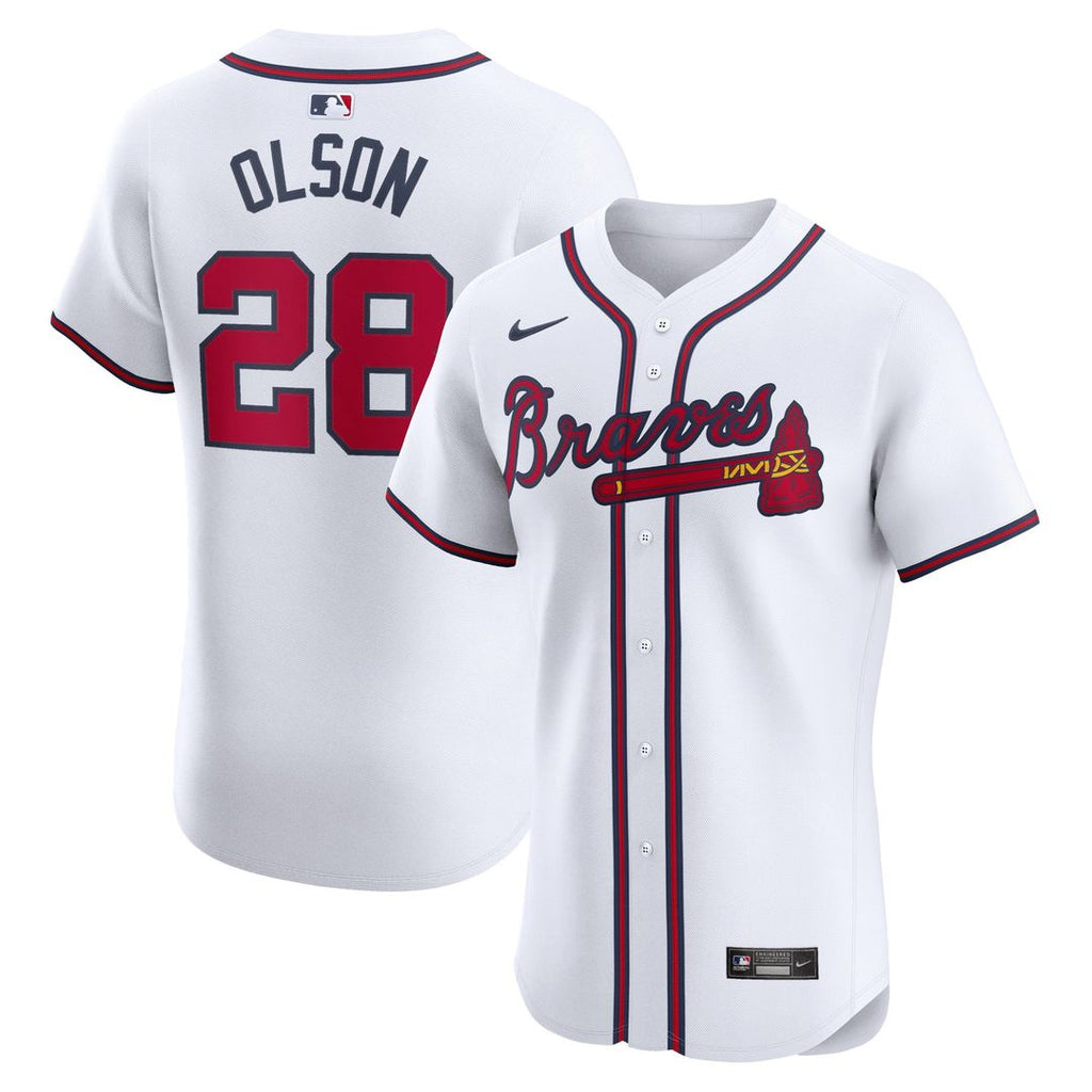 Atlanta Braves Nike Matt Olson Home Elite Baseball Jersey - White