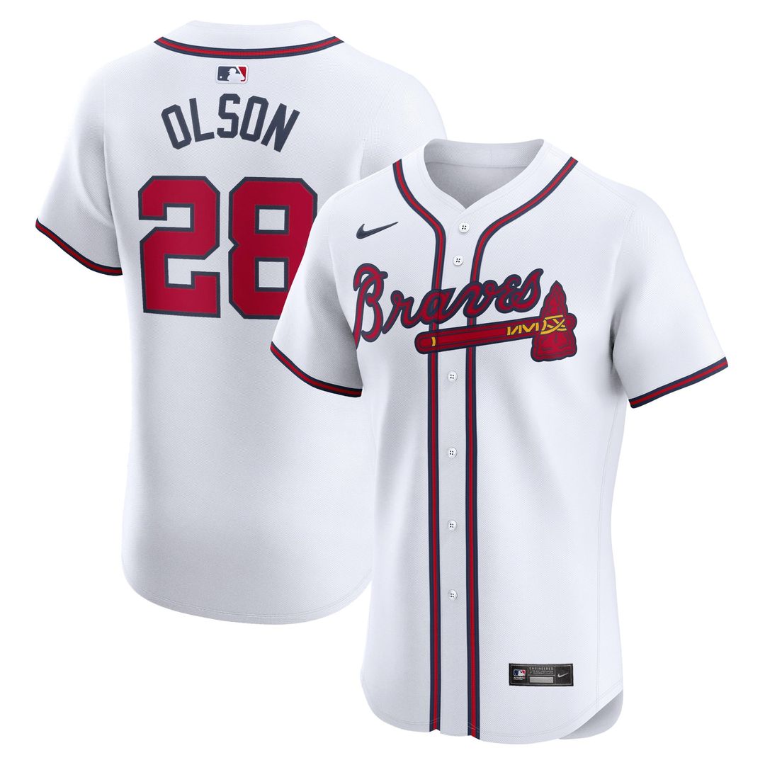 Atlanta Braves Nike Matt Olson Home Elite Baseball Jersey - White