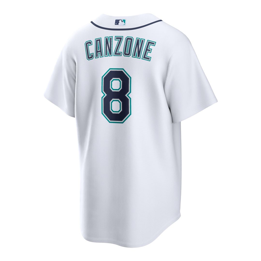 Seattle Mariners Nike Dominic Canzone Home Replica Baseball Jersey - White