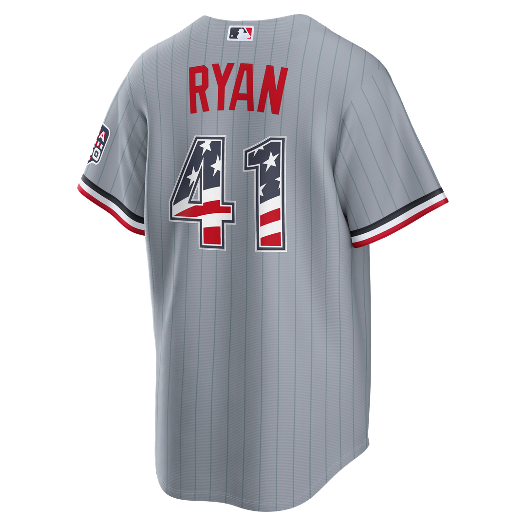 Minnesota Twins Nike Fourth of July Joe Ryan USA 250 Stadium Baseball Jersey - Gray