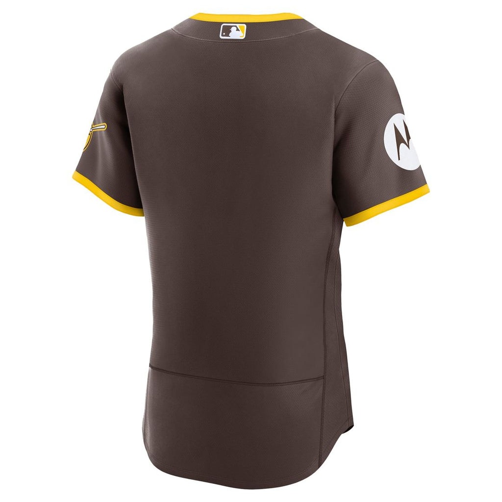 San Diego Padres Nike Road Sponsor Patch Authentic Baseball Jersey - Brown