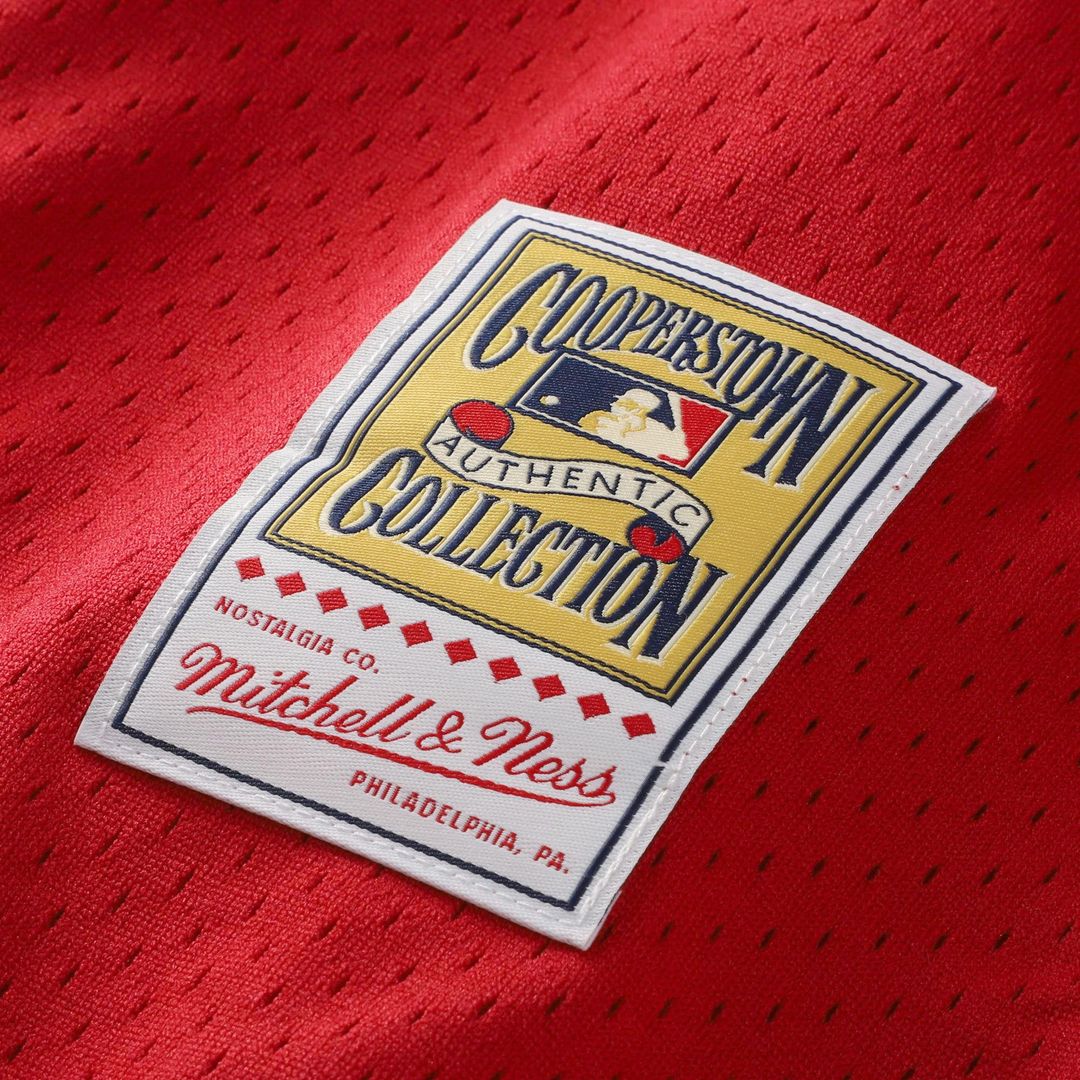 Cincinnati Reds Mitchell & Ness Barry Larkin Throwback Cooperstown Mesh Batting Practice Baseball Jersey - Red