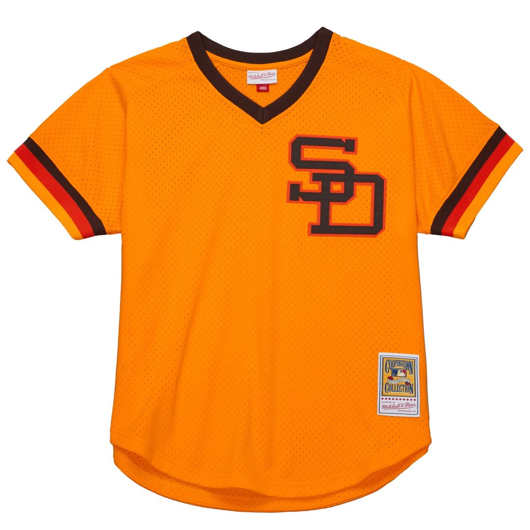 San Diego Padres Mitchell & Ness Tony Gwynn Big & Tall Cooperstown Mesh Batting Practice Baseball Jersey - Gold
