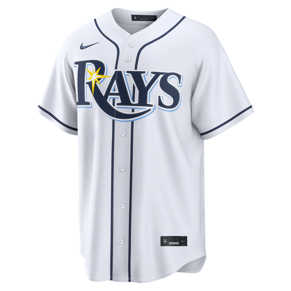 Tampa Bay Rays Nike Junior Caminero Home Replica Baseball Jersey - White
