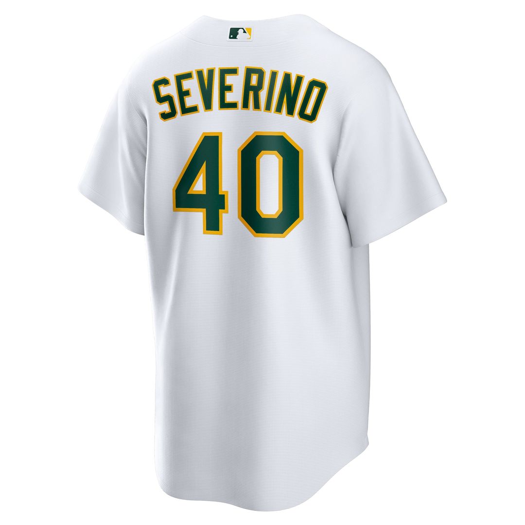 Athletics Nike Luis Severino Home Replica Baseball Jersey - White