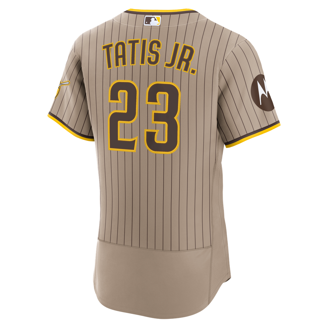 San Diego Padres Nike Fernando Tatis Jr. Alternate Authentic Sponsor Patch Baseball Jersey - Sand