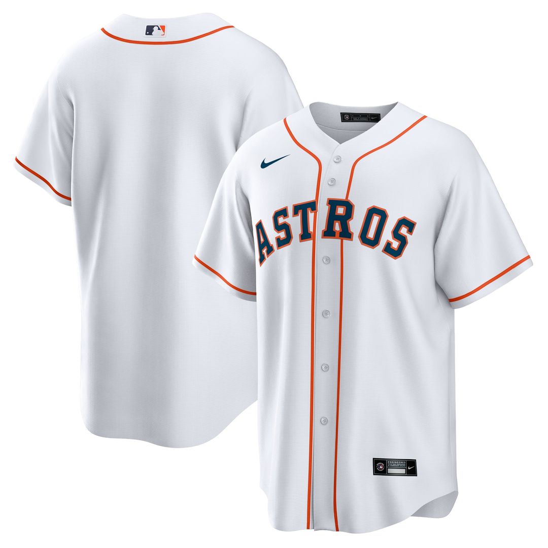 Houston Astros Nike Home Replica Team Baseball Jersey - White