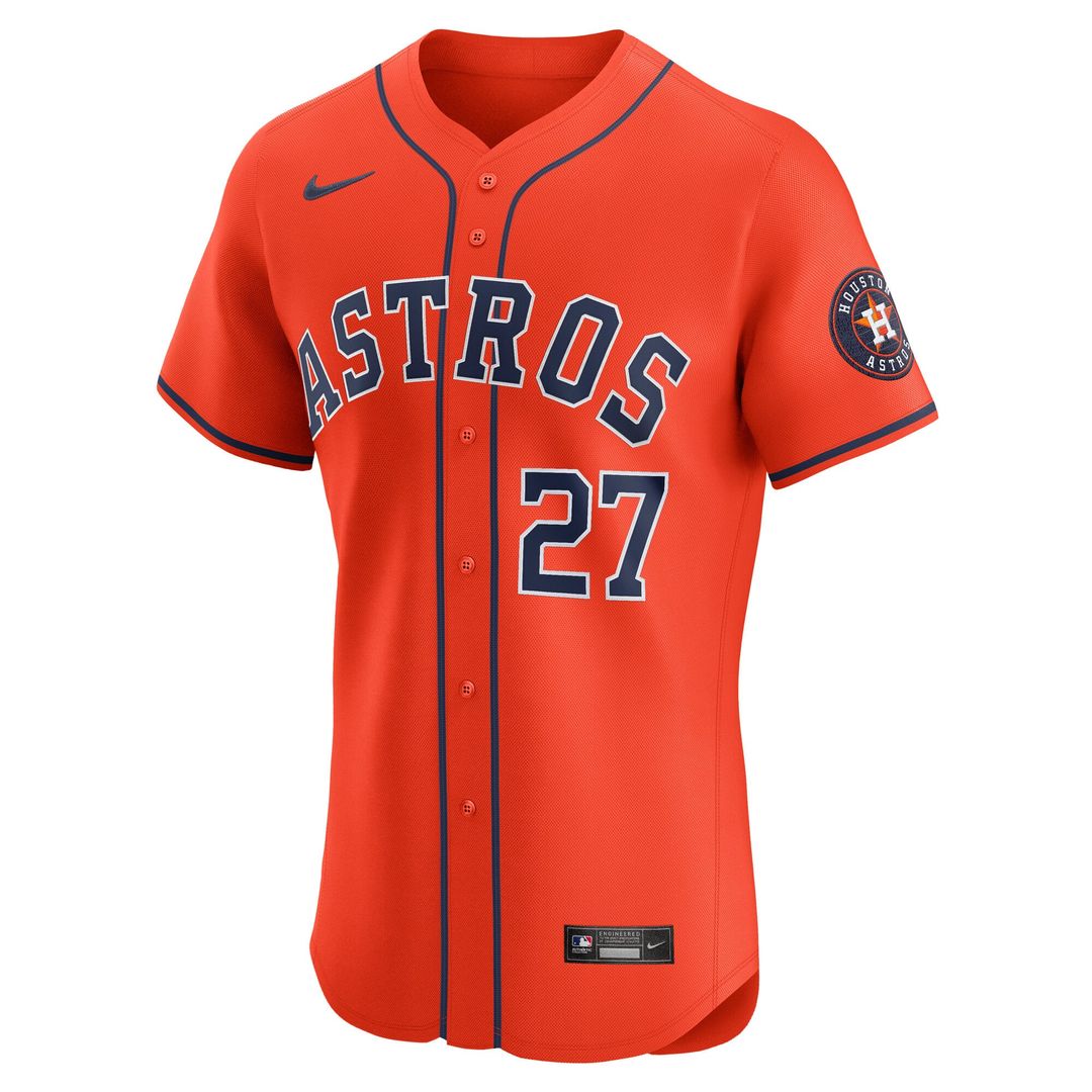 Houston Astros Nike Jose Altuve Alternate Elite Baseball Jersey - Orange