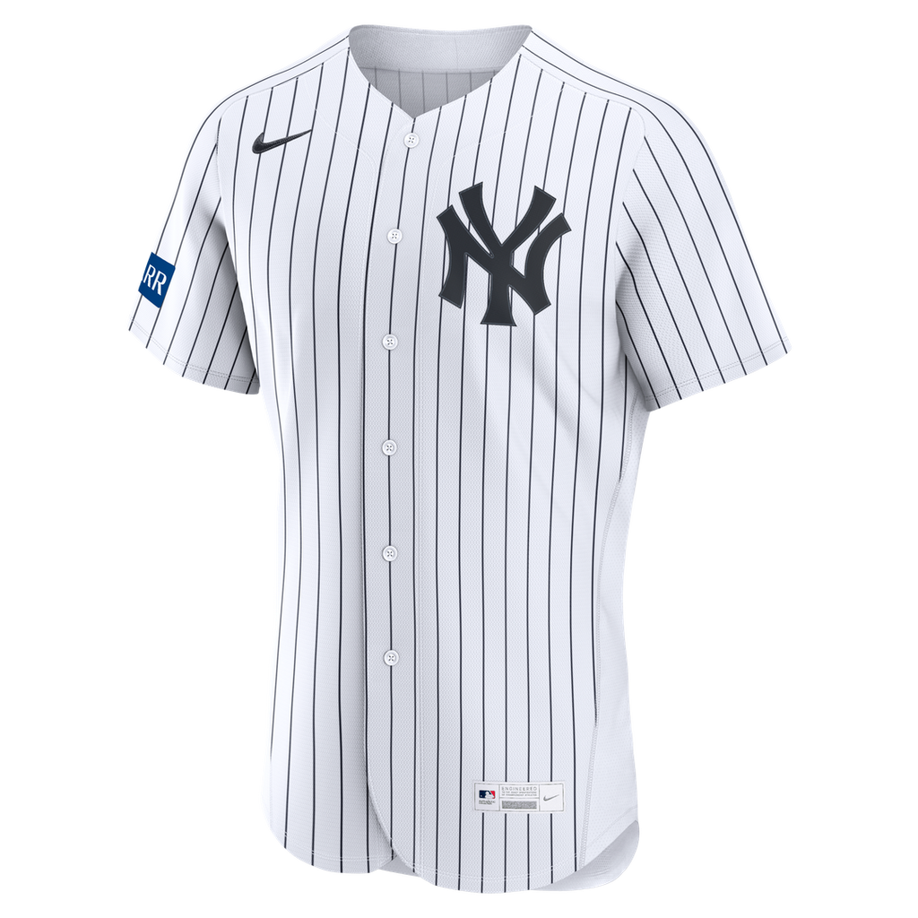 New York Yankees Nike Home Sponsor Patch Authentic Baseball Jersey - White