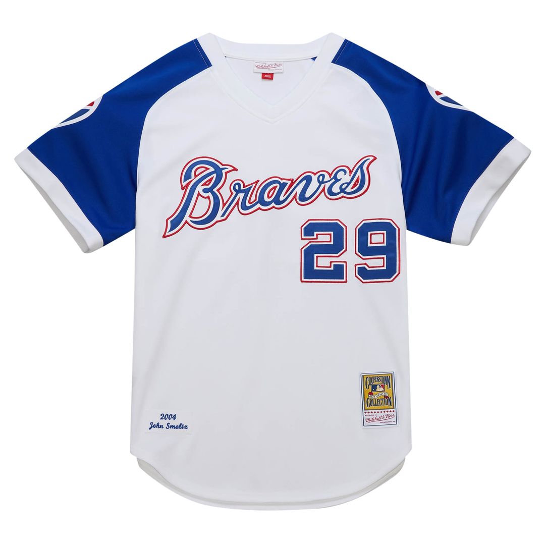 Atlanta Braves Mitchell & Ness John Smoltz 2004 Cooperstown Collection Authentic Throwback Baseball Jersey - White
