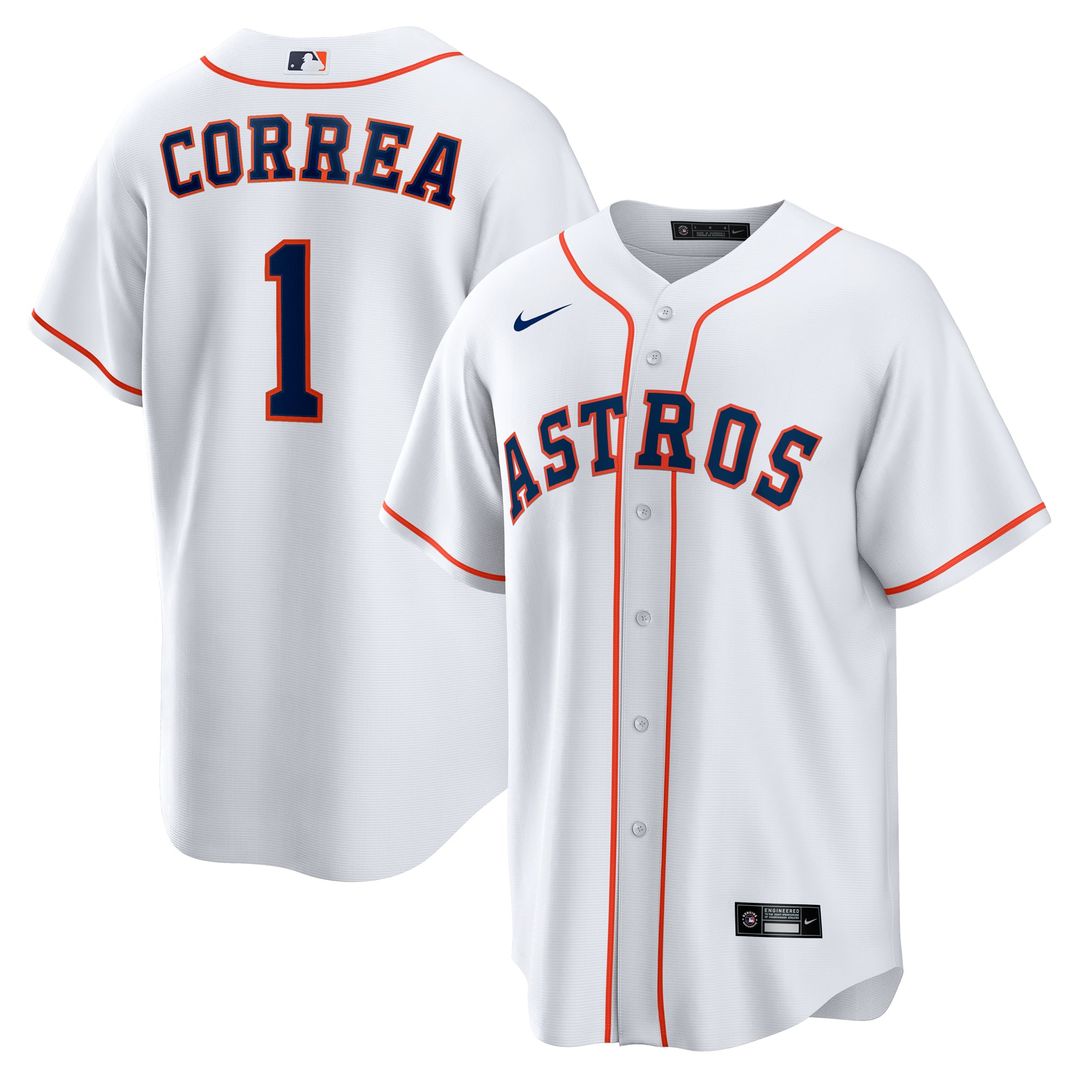 Houston Astros Nike Carlos Correa Home Replica Baseball Jersey - White