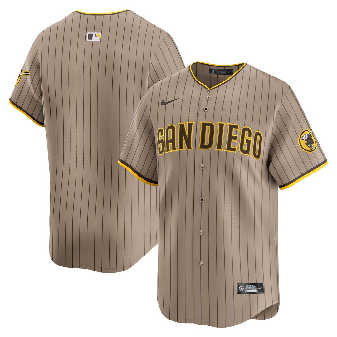 San Diego Padres Nike Alternate Limited Baseball Jersey - Khaki