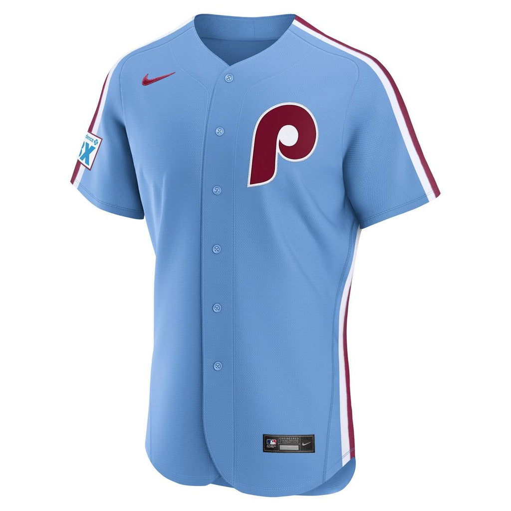 Philadelphia Phillies Nike Home Sponsor Patch Authentic Baseball Jersey - White