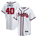 Atlanta Braves Nike Reynaldo Lopez Home Replica Baseball Jersey - White