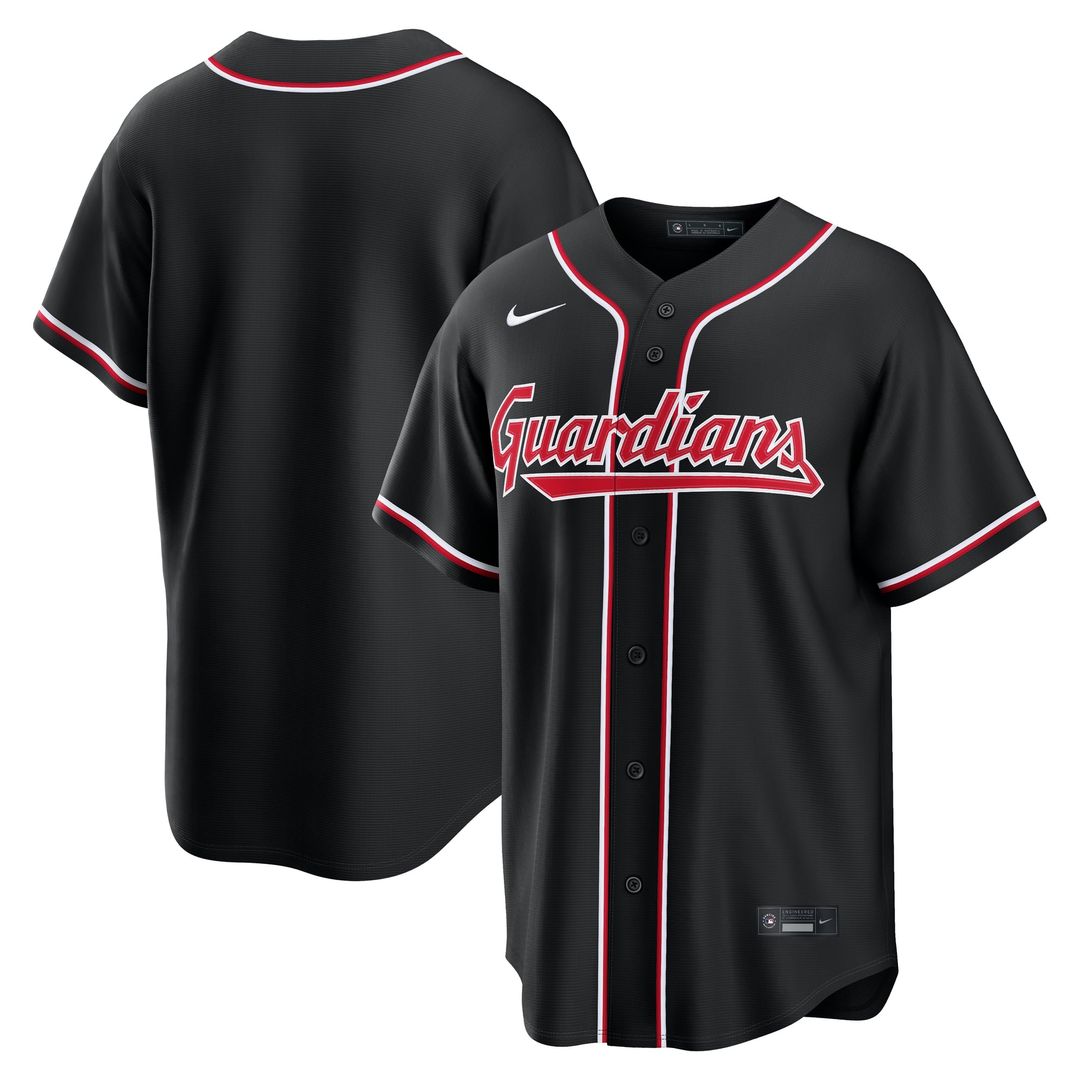 Cleveland Guardians Nike Fashion Replica Black Out Baseball Jersey