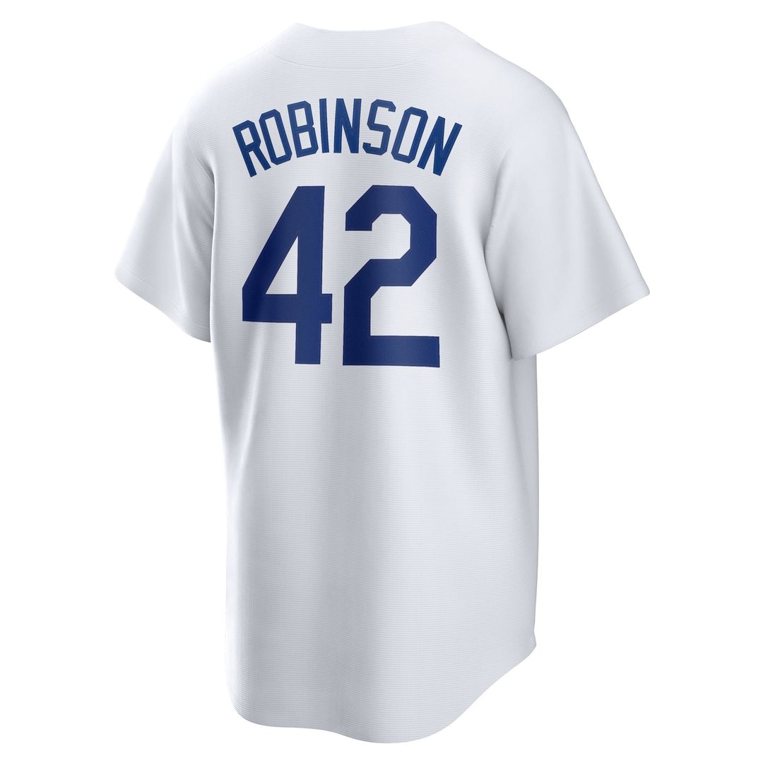 Brooklyn Dodgers Nike Jackie Robinson Cooperstown Collection Jackie Robinson Day Baseball Jersey - White