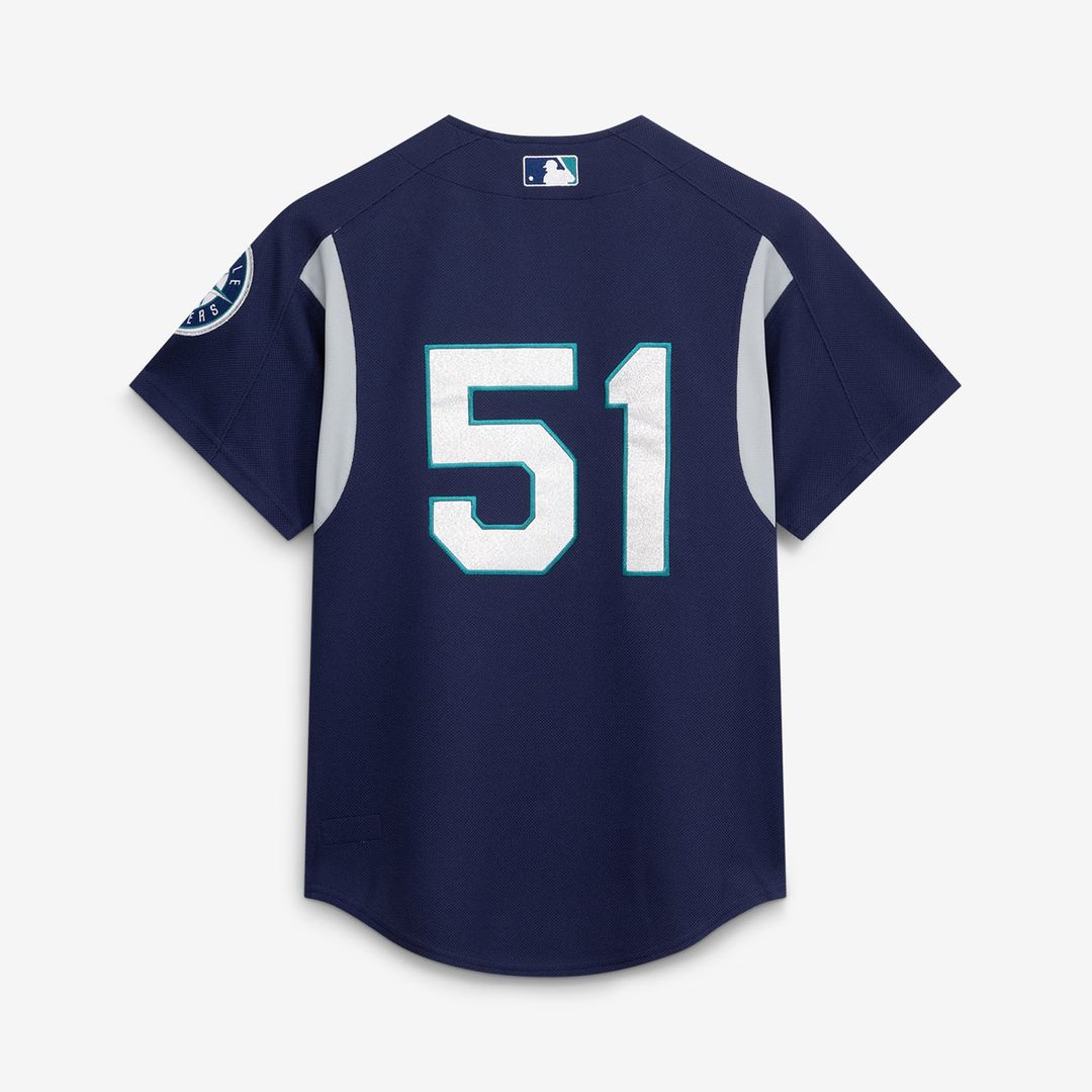 Seattle Mariners Mitchell & Ness Ichiro Suzuki Cooperstown Collection Batting Practice Baseball Jersey - Navy