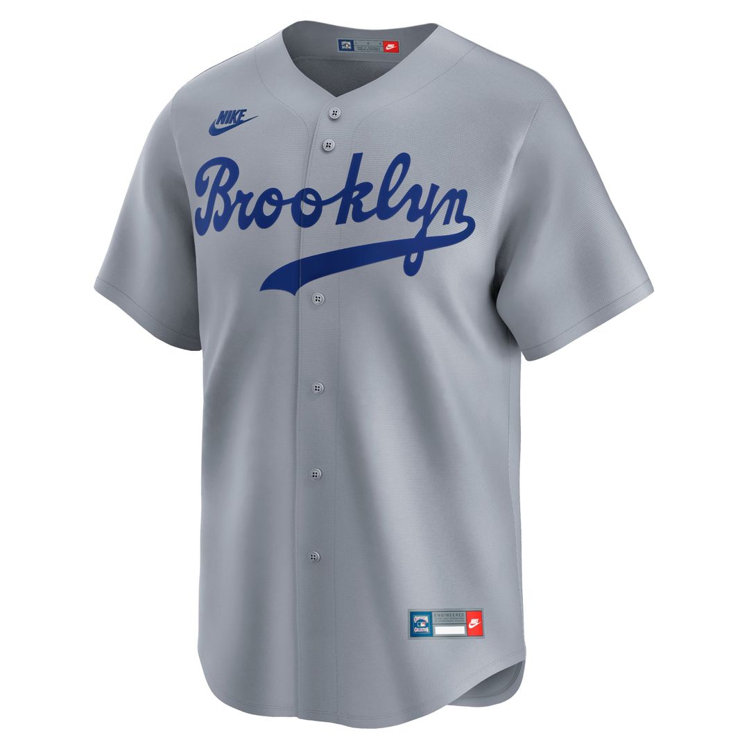 Brooklyn Dodgers Nike Jackie Robinson Throwback Cooperstown Collection Limited Baseball Jersey - White