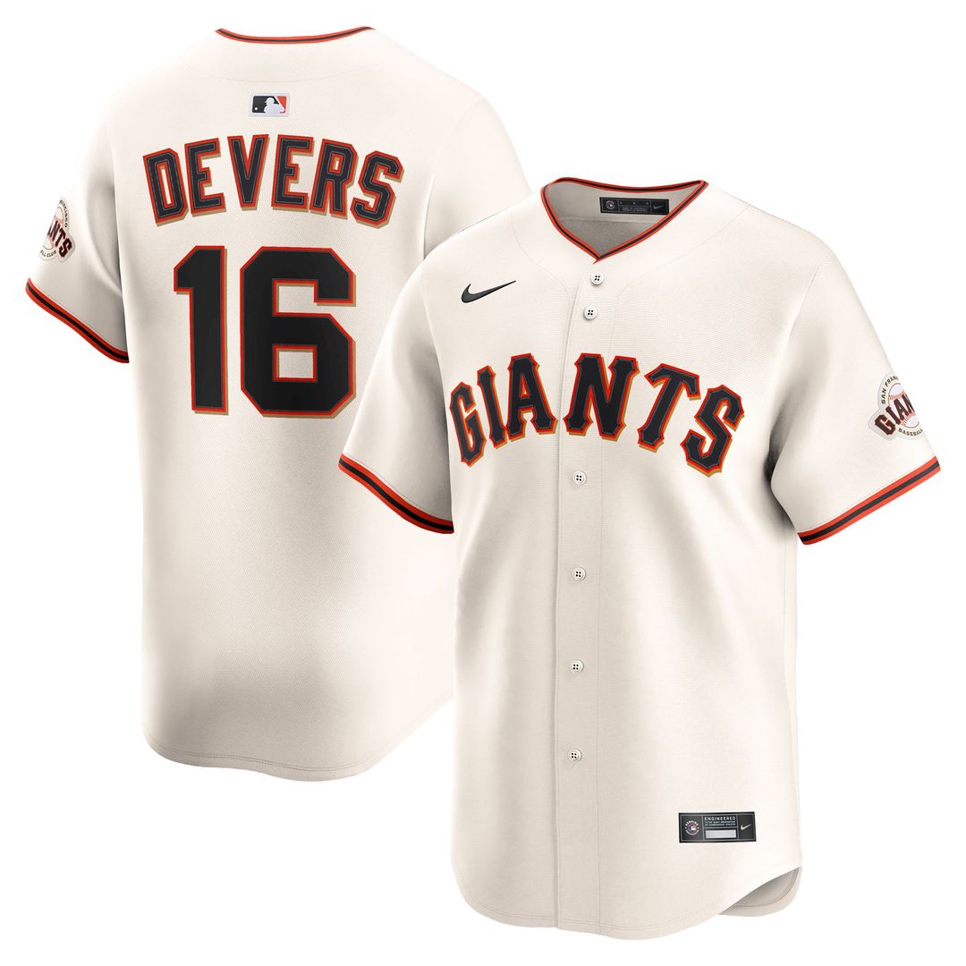 San Francisco Giants Nike Rafael Devers Home Limited Baseball Jersey - Cream