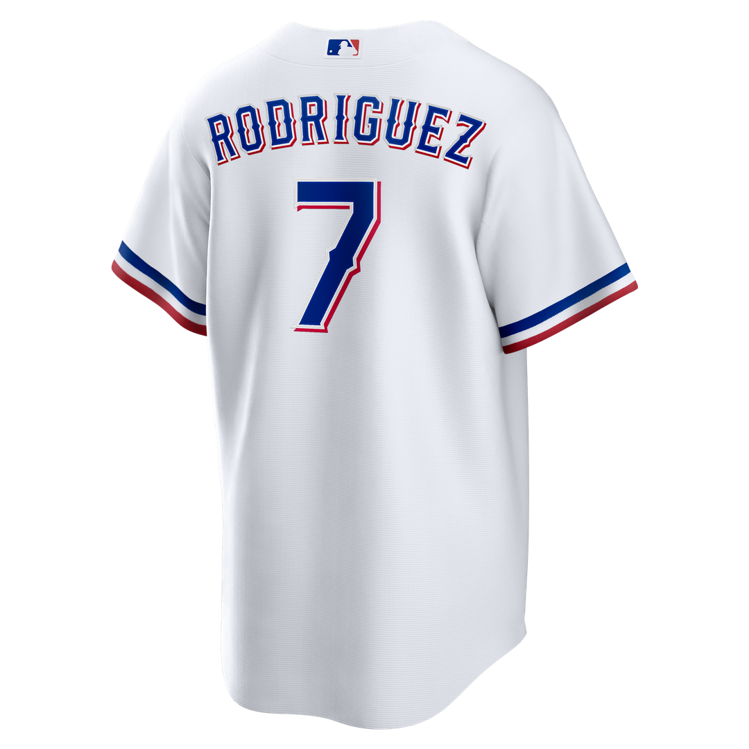 Texas Rangers Nike Ivan Rodriguez Home Retired Player Replica Baseball Jersey - White