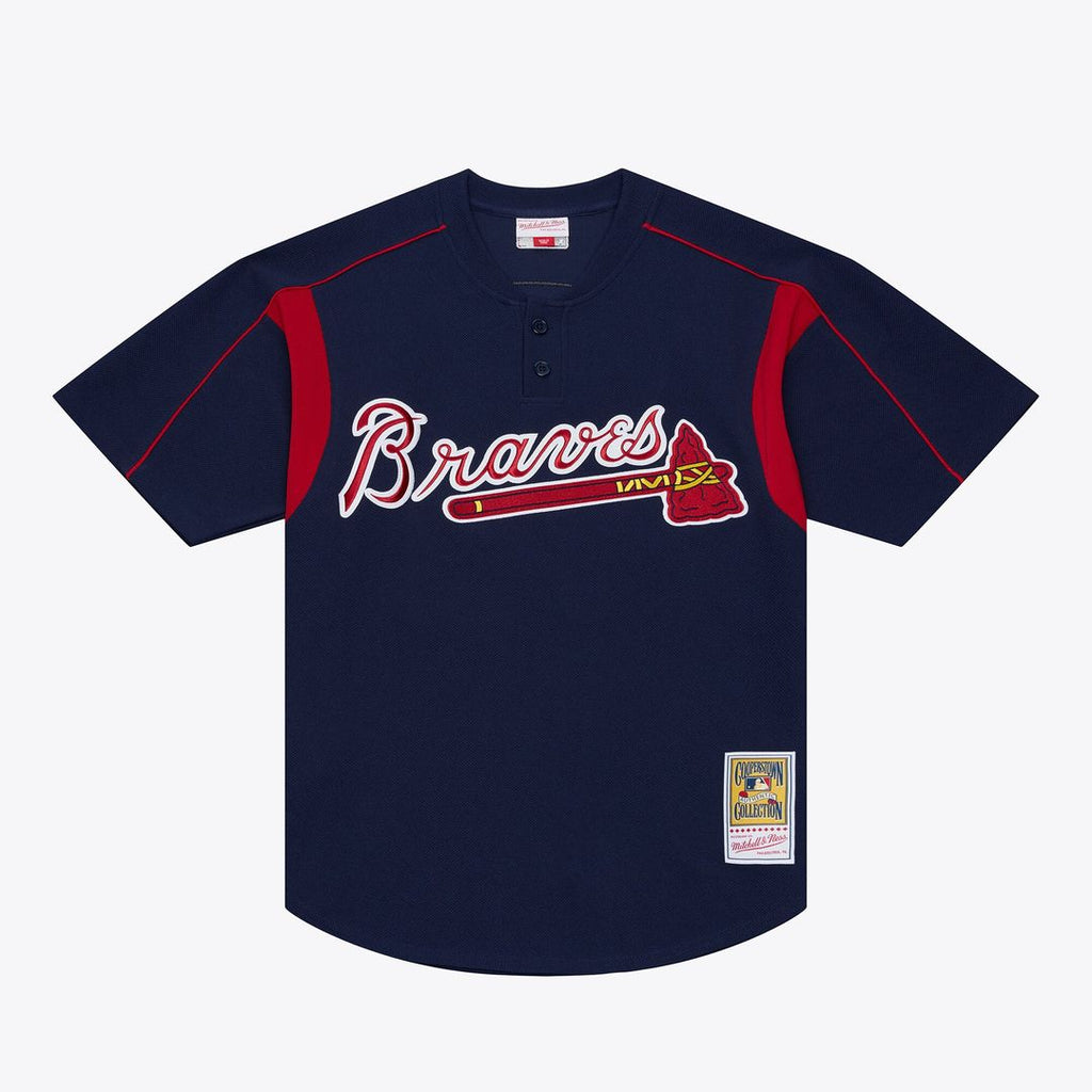 Atlanta Braves Mitchell & Ness Andruw Jones Authentic Batting Practice Baseball Jersey - Navy
