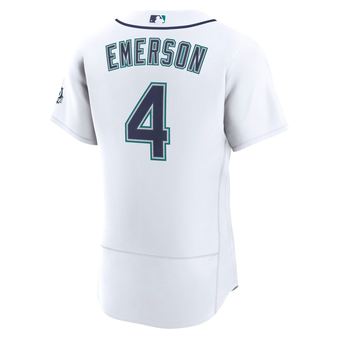 Seattle Mariners Nike Colt Emerson Home 50th Season Authentic Baseball Jersey - White