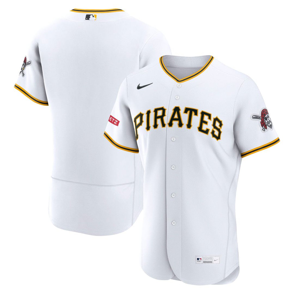 Pittsburgh Pirates Nike Home Sponsor Patch Authentic Baseball Jersey - White