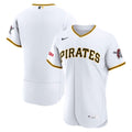 Pittsburgh Pirates Nike Home Sponsor Patch Authentic Baseball Jersey - White