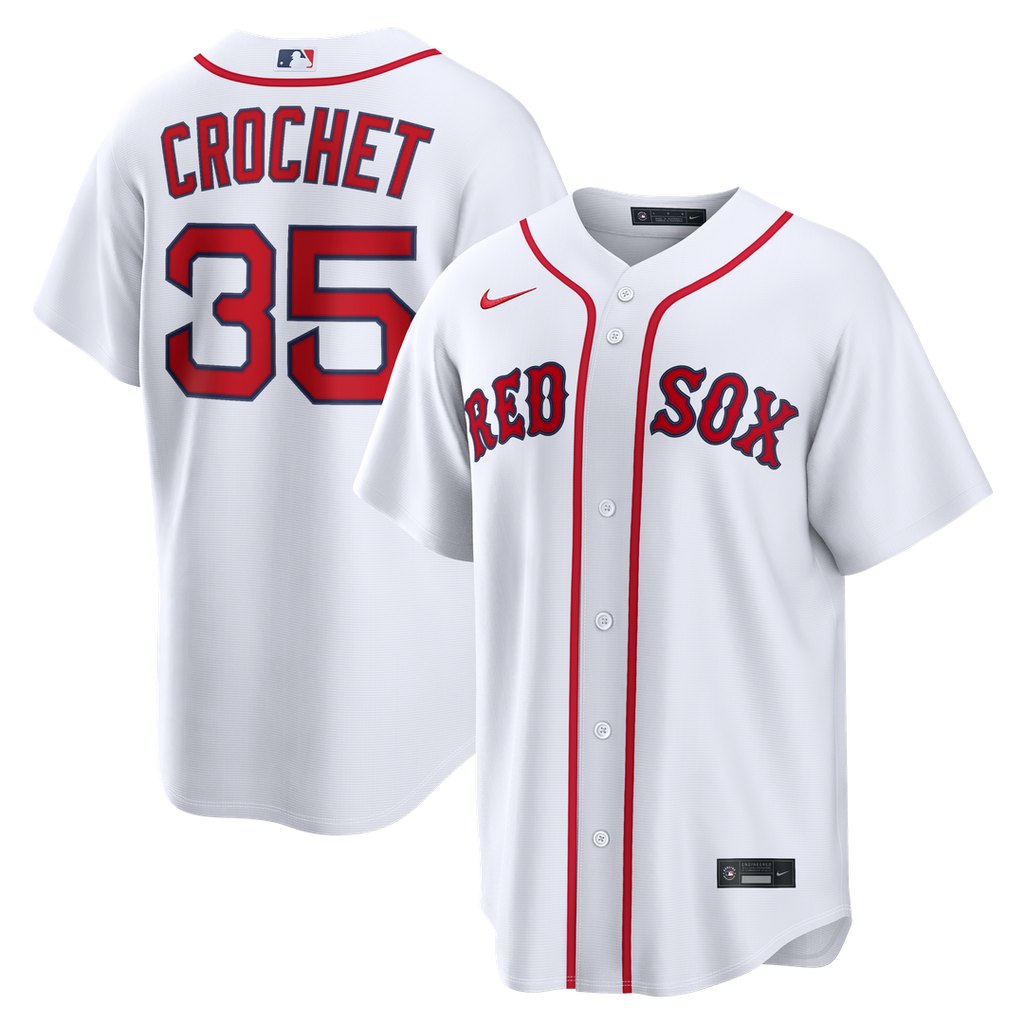Boston Red Sox Nike Garrett Crochet Home Replica Baseball Jersey - White