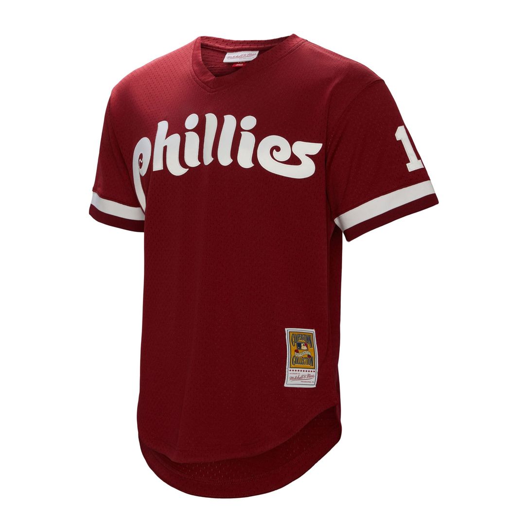Philadelphia Phillies Mitchell & Ness John Kruk Burgundy Big & Tall Cooperstown Collection Mesh Batting Practice Baseball Jersey