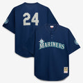 Seattle Mariners Mitchell & Ness Big & Tall Cooperstown Collection Mesh Batting Practice Baseball Jersey - Navy