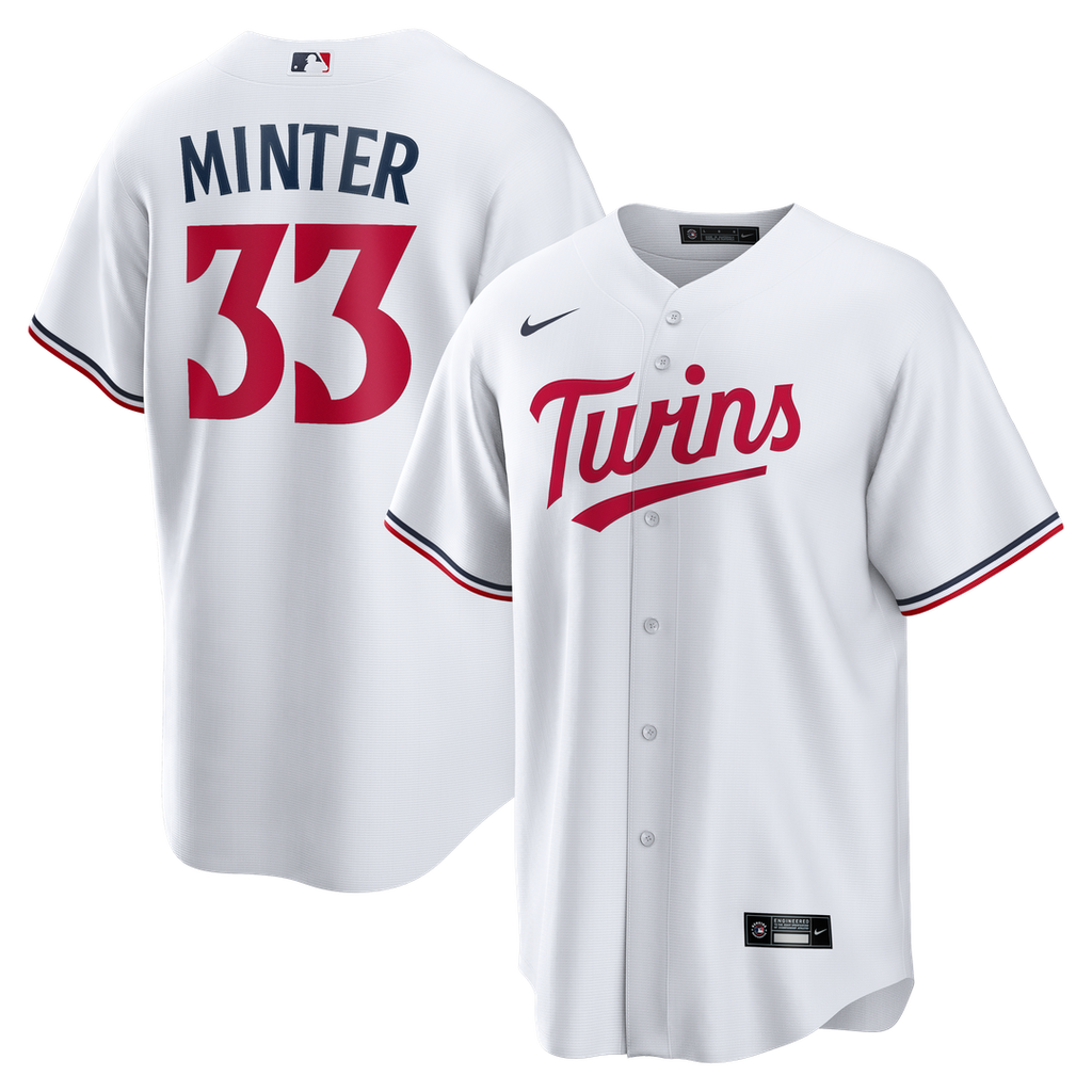 Minnesota Twins Nike A.J. Minter Home Replica Baseball Jersey - White
