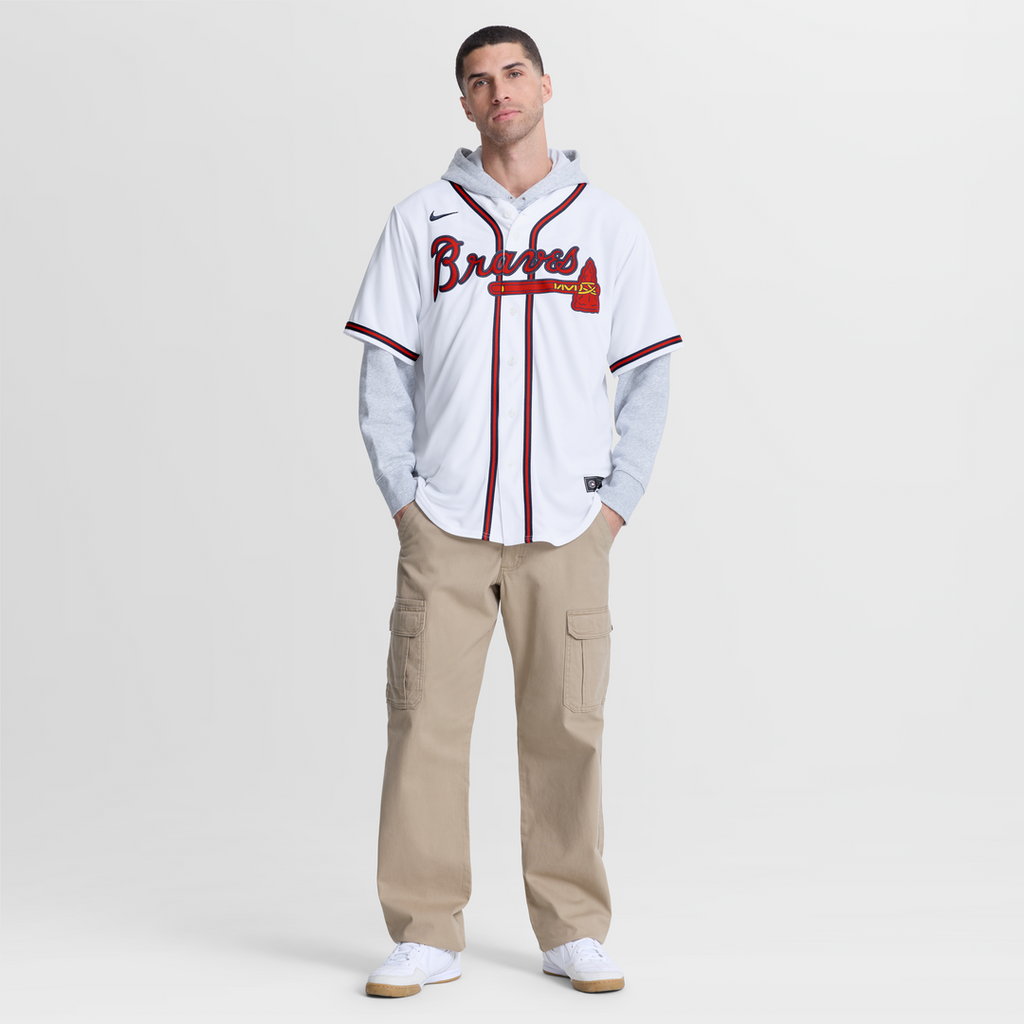 Atlanta Braves Nike Spencer Schwellenbach Home Replica Baseball Jersey - White